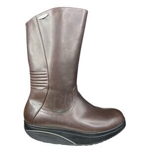 MBT Women’s Pomoja Brown Leather Vibram Riding Boot Size US 8-8.5